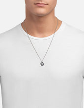 Load image into Gallery viewer, Victoria Pendant Necklace - Sterling Silver, Navy, detail
