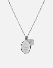 Load image into Gallery viewer, Victoria Pendant Necklace - Sterling Silver, Navy, worn
