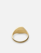 Load image into Gallery viewer, Olympus Signet Ring - Gold Vermeil, angle
