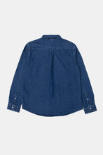 Load image into Gallery viewer, Edmmond Studios Duck Denim Shirt in stone wash, back
