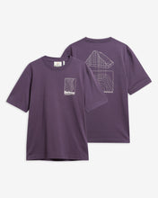 Laden Sie das Bild in den Galerie-Viewer, Barbour Woodbine Relaxed Graphic T-Shirt - Grape flat lay
