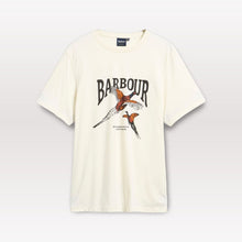 Laden Sie das Bild in den Galerie-Viewer, Barbour Pheasant Graphic Tailored T-Shirt - Whisper White flat lay
