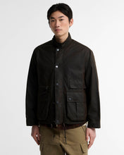 Laden Sie das Bild in den Galerie-Viewer, Barbour Modified Ursula Waxed Jacket Dark Brown front
