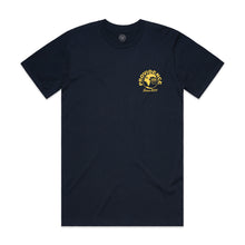 Load image into Gallery viewer, Globe Logo T-Shirt - Navy Gold
