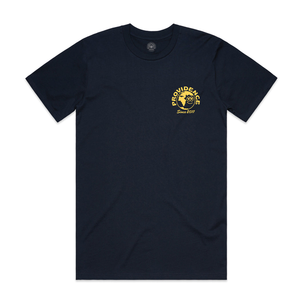 Globe Logo T-Shirt - Navy Gold