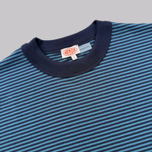 Load image into Gallery viewer, Striped Heritage T Shirt - Navire / Teal
