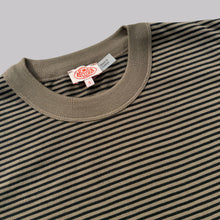 Load image into Gallery viewer, Striped Heritage T Shirt - Olive / Noir
