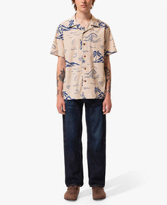 Arvid Waves Hawaii Shirt - Ecru