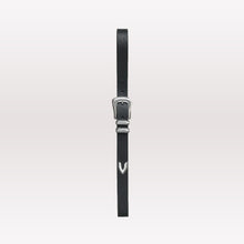 Load image into Gallery viewer, Western Silver Leather Belt - Black
