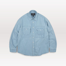 Load image into Gallery viewer, Bleach Denim Utility Shirt - Light Blue
