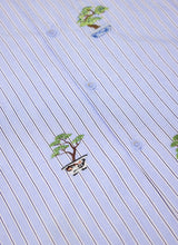 Load image into Gallery viewer, Bonsai Stripe Cuban Shirt - Blue
