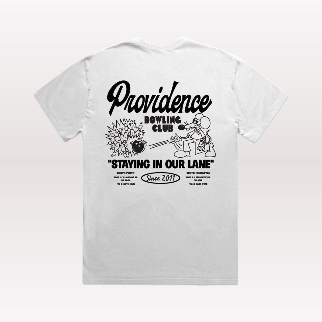 Bowling Club Tee - Washed White / Black