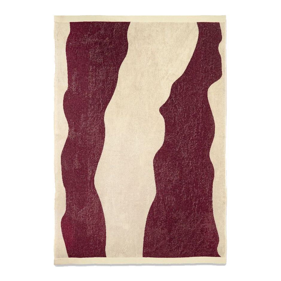 Burgundy Bone Towel
