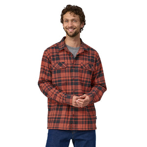 Midweight Organic Fjord Flannel Shirt - Ice Caps : Burl Red