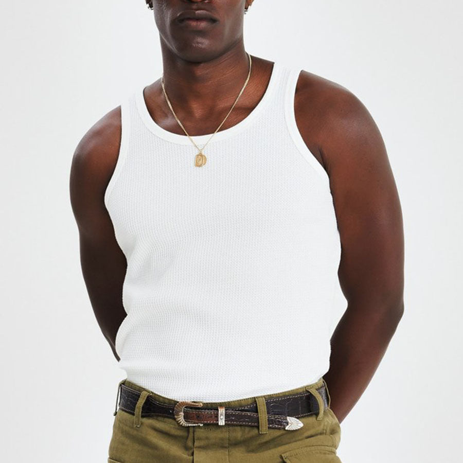 Perforated Tank - White