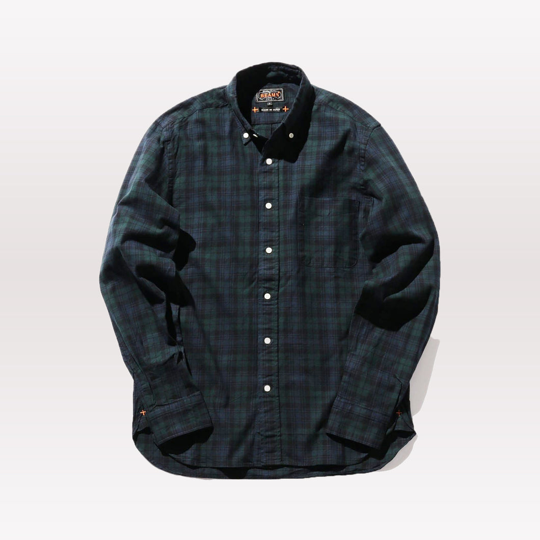 Indigo Check Button Down Shirt - Black Watch