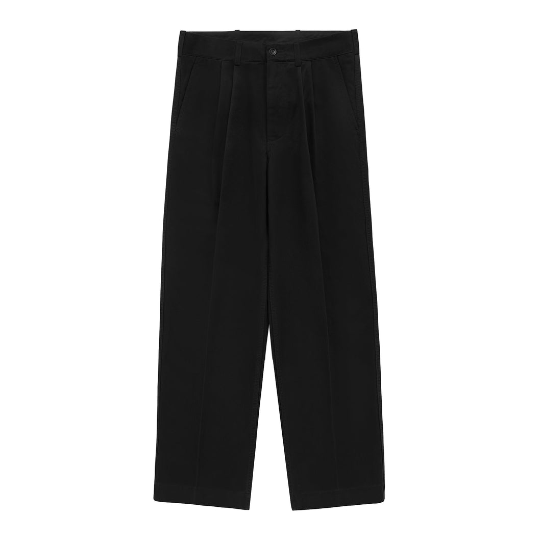 Canal Pleated TwillForm Pant - Black