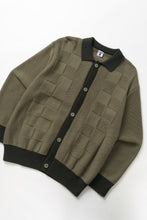 Load image into Gallery viewer, Check Panel Cardigan - Olive
