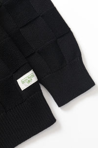 Check Knit Crewneck - Black