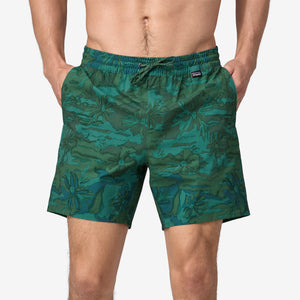 Hydropeak Volley Shorts 16 In. - Cliffs & Coves: Conifer Green