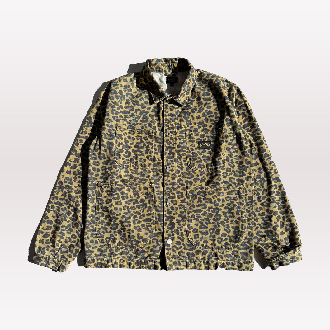 Coverall Jacket - Washed Leopard Camo Duck