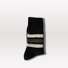 Load image into Gallery viewer, Sport Stripe Knitted Socks - Black
