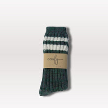 Load image into Gallery viewer, Stripe Knitted Socks - Green / Purple
