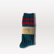 Load image into Gallery viewer, Stripe Knitted Socks - Teal
