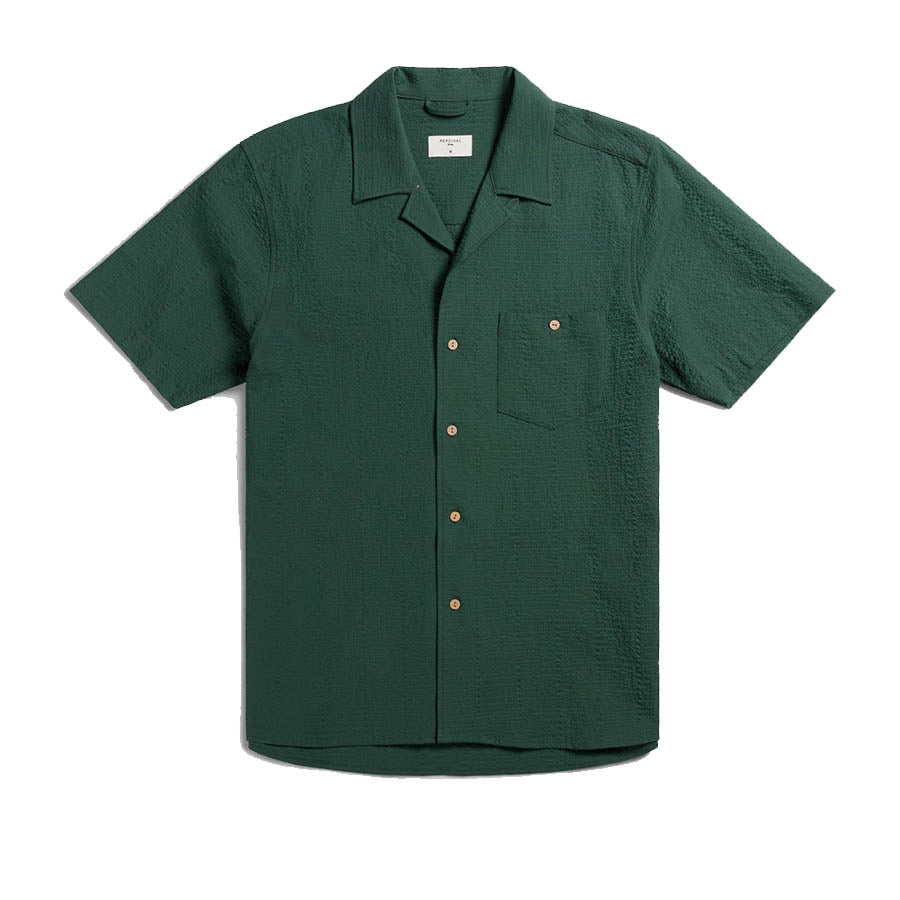 Cuban Shirt - Forest Seersucker