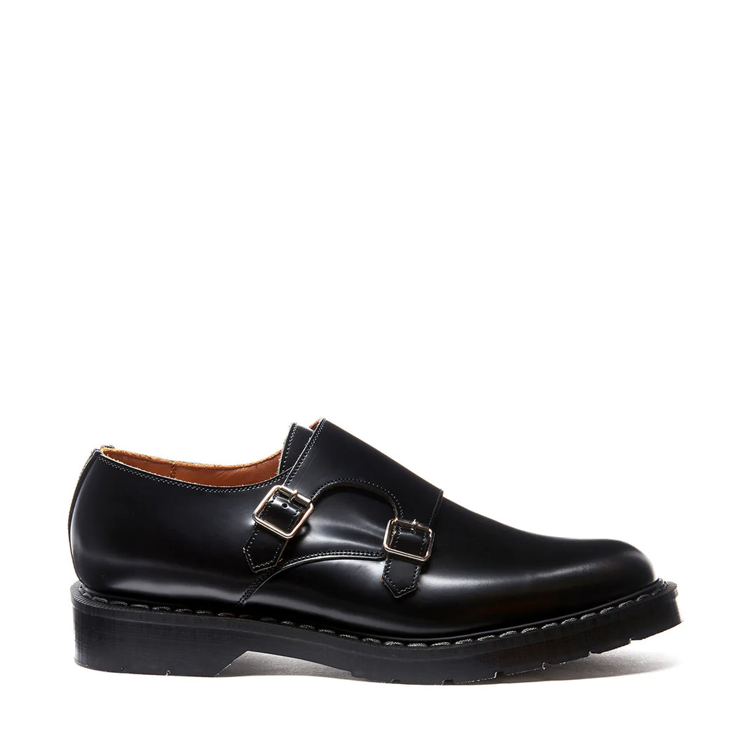 Double Monk Shoe - Hi-Shine Black