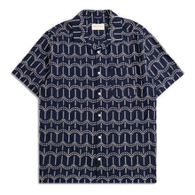 Load image into Gallery viewer, Stachio Camp Shirt - Palm Tree Dobby Navy
