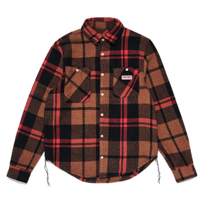 Barrington Flannel Two Pocket Workshirt - Tan Plaid