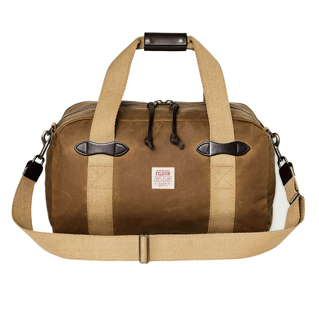 Tin Cloth Small Duffle Bag Dark Tan