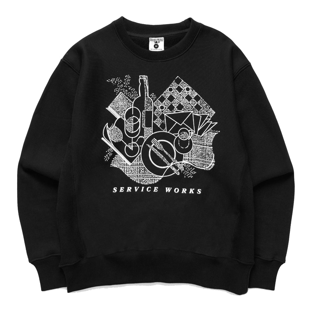 Frequent Flyer Crewneck- Black