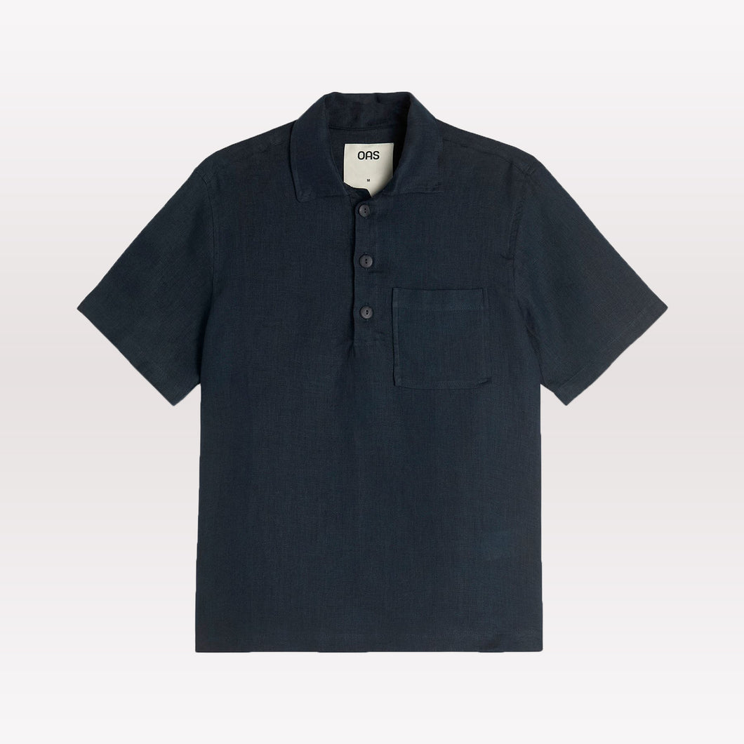 Girona Linen Shirt - Dark Navy