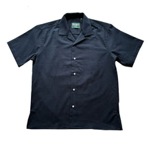 Load image into Gallery viewer, Camp Shirt - Navy Sashiko Style Dobby
