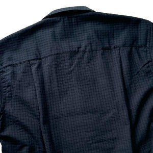 Camp Shirt - Navy Sashiko Style Dobby