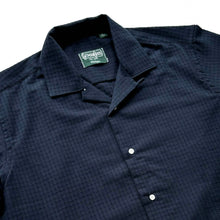 Load image into Gallery viewer, Camp Shirt - Navy Sashiko Style Dobby
