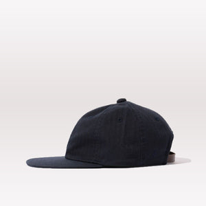 6 Panel Herringbone Cap - Navy