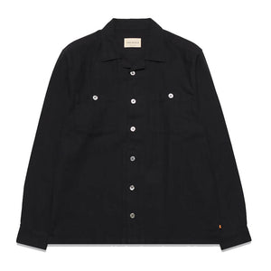 Hiro Shirt- Meteorite Black Herringbone