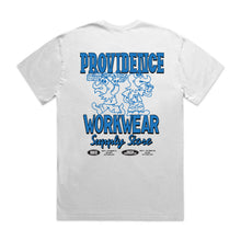 Load image into Gallery viewer, Holistic Workwear Tee - Washed White / Black Blue
