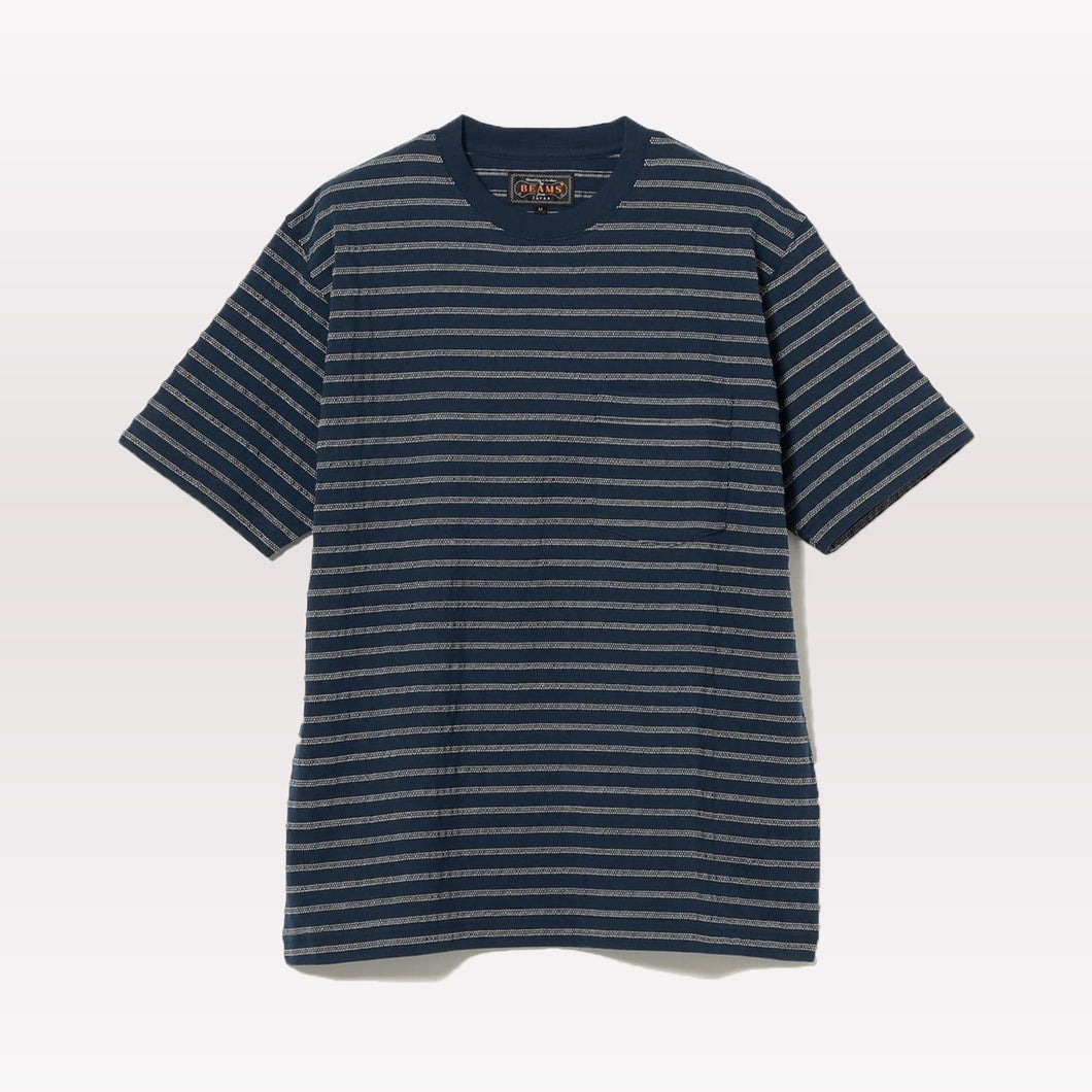 Jacquard Pocket Tee - Navy