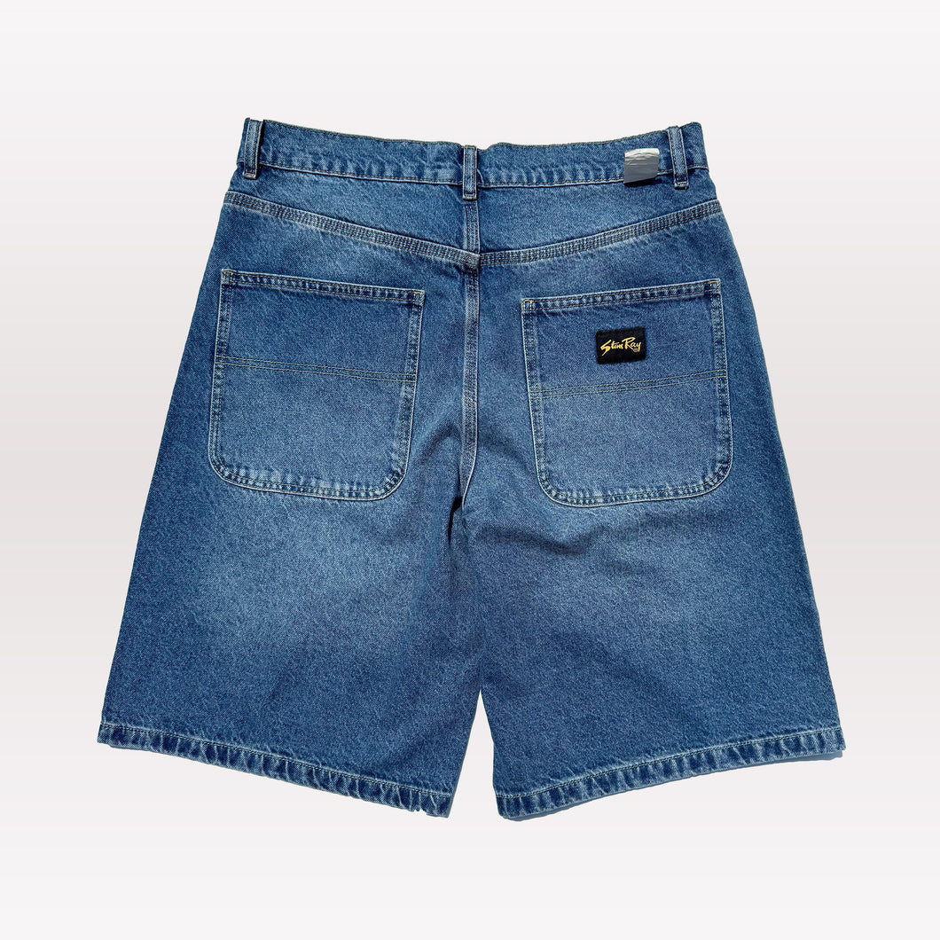 Wide 5 Short - 70s Stone Denim