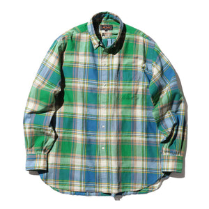 Classic Fit Madras Shirt - Blue / Green