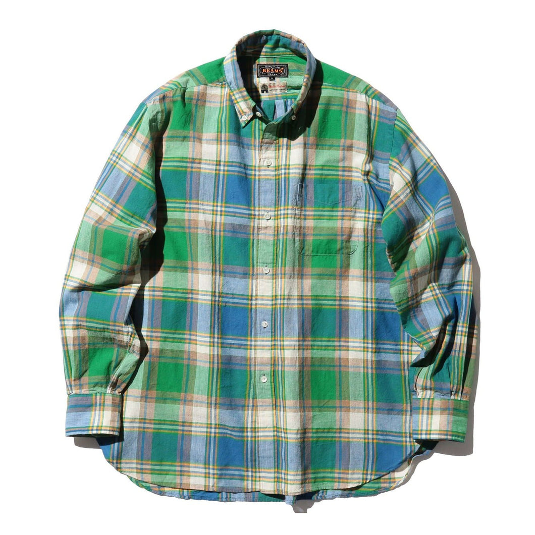 Classic Fit Madras Shirt - Blue / Green