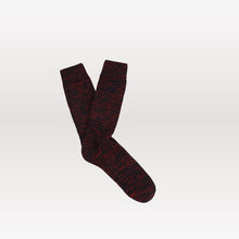 Load image into Gallery viewer, Melange Blend Socks - Navy / Red
