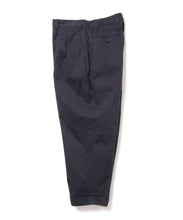 Load image into Gallery viewer, 2 Pleats Tapered Twill Trousers - Navy

