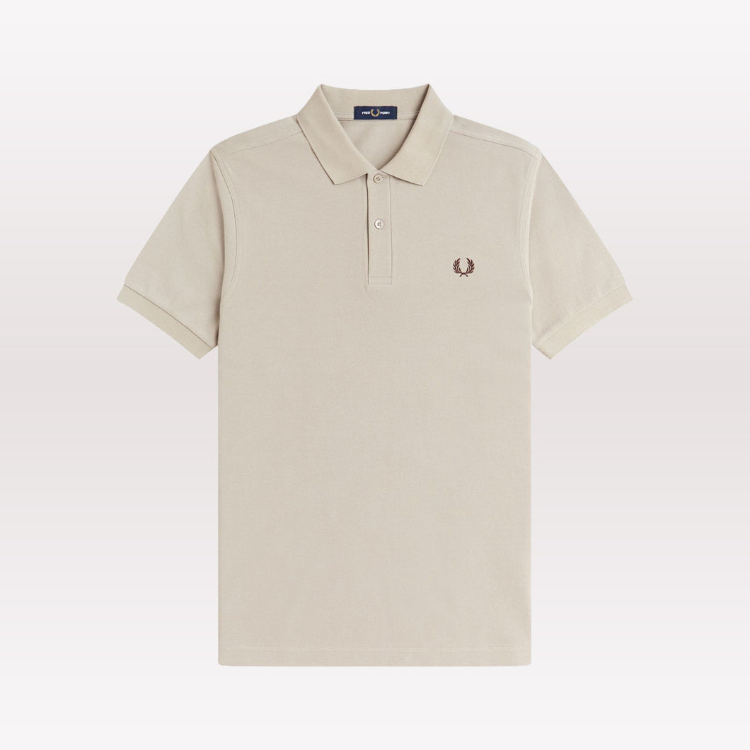 Fred Perry Tennis Shirt M6000 - Warm Oat / Burnt Tobacco