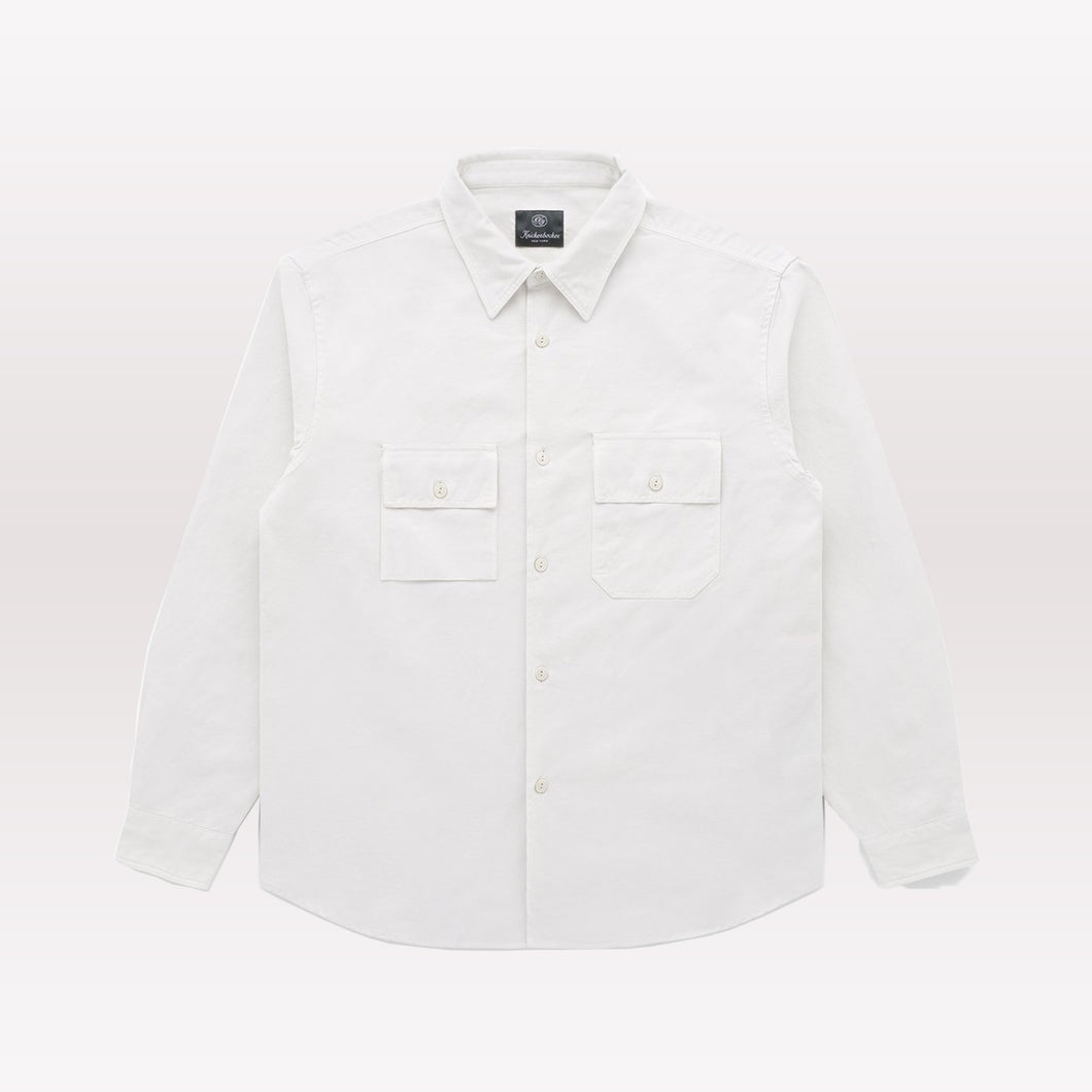 Pacific Twill Cotton & Linen Shirt - Bone