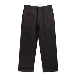 Cotton Twill Stay Press Trousers - Black